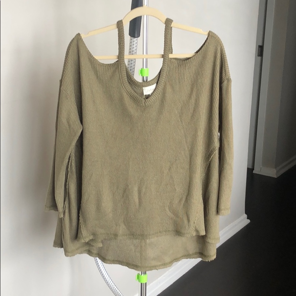 Anthropologie Cold Shoulder Sweater